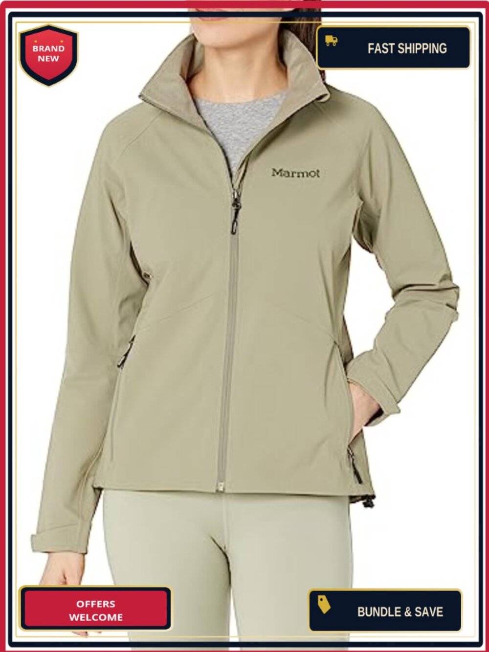 Women's Water-Resistant Softshell Jacket | Hiking & Outdoor | Stretch Athletic